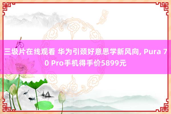 三圾片在线观看 华为引颈好意思学新风向， Pura 70 Pro手机得手价5899元